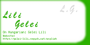 lili gelei business card